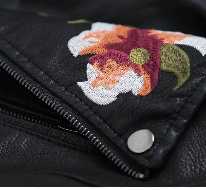 Veste Biker - Cuir Fleuri - Mr. Biker