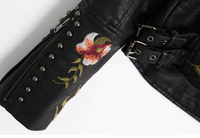 Veste Biker - Cuir Fleuri - Mr. Biker
