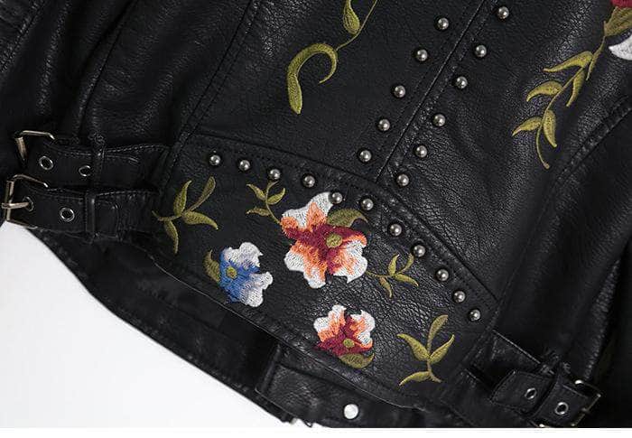 Veste Biker - Cuir Fleuri - Mr. Biker