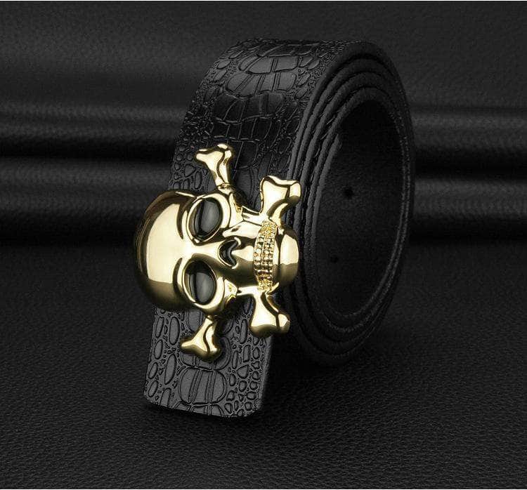 Ceinture Biker - Crâne et Cuir Véritable - Mr. Biker