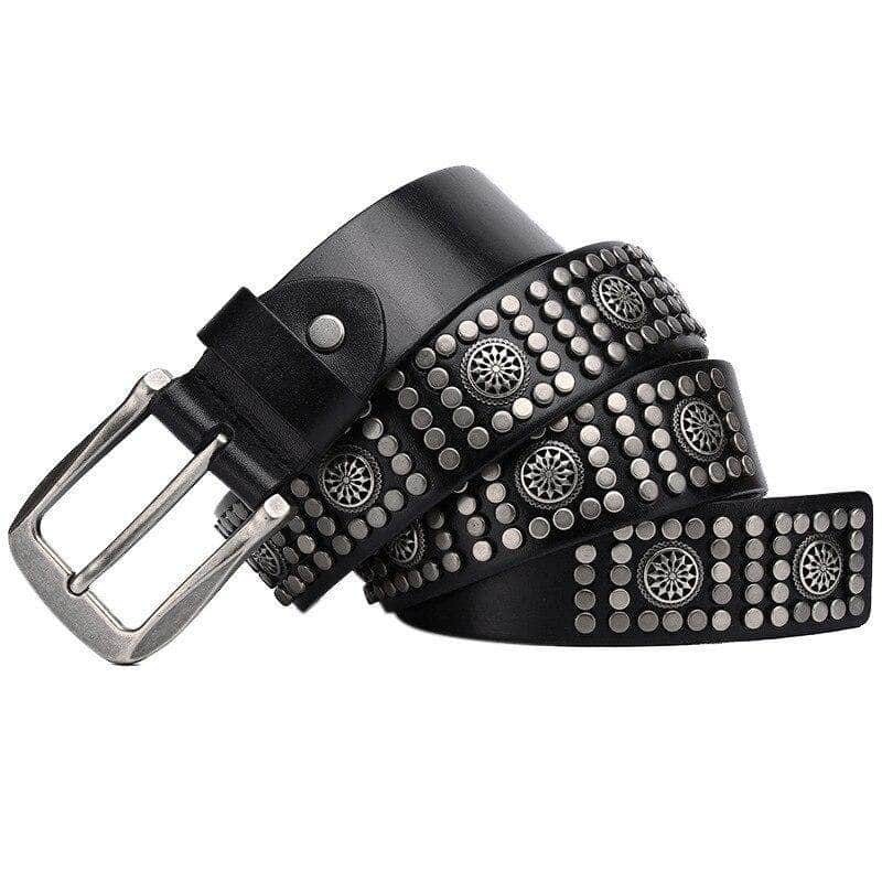 Ceinture Biker - Cuir Véritable Clouté - Mr. Biker