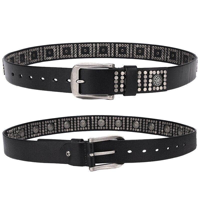 Ceinture Biker - Cuir Véritable Clouté - Mr. Biker