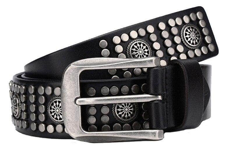 Ceinture Biker - Cuir Véritable Clouté - Mr. Biker