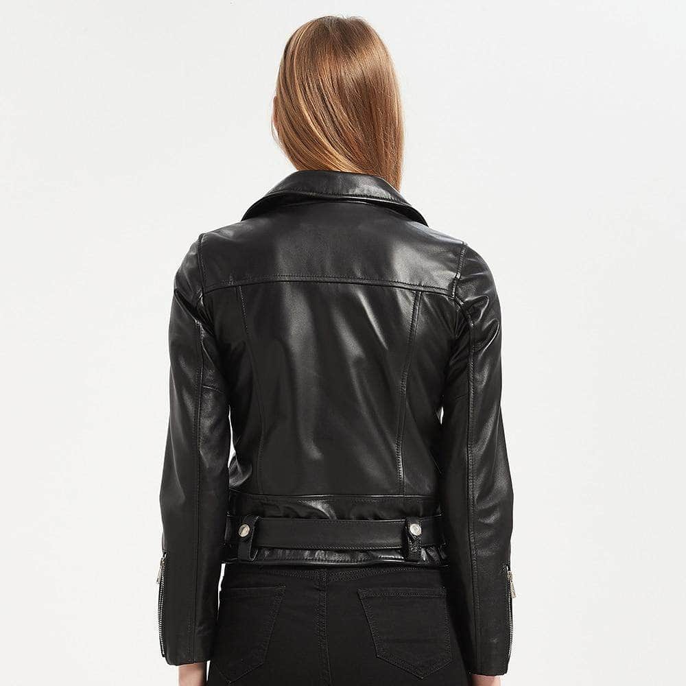 Veste Motarde - Cuir véritable pour femme - Mr. Biker