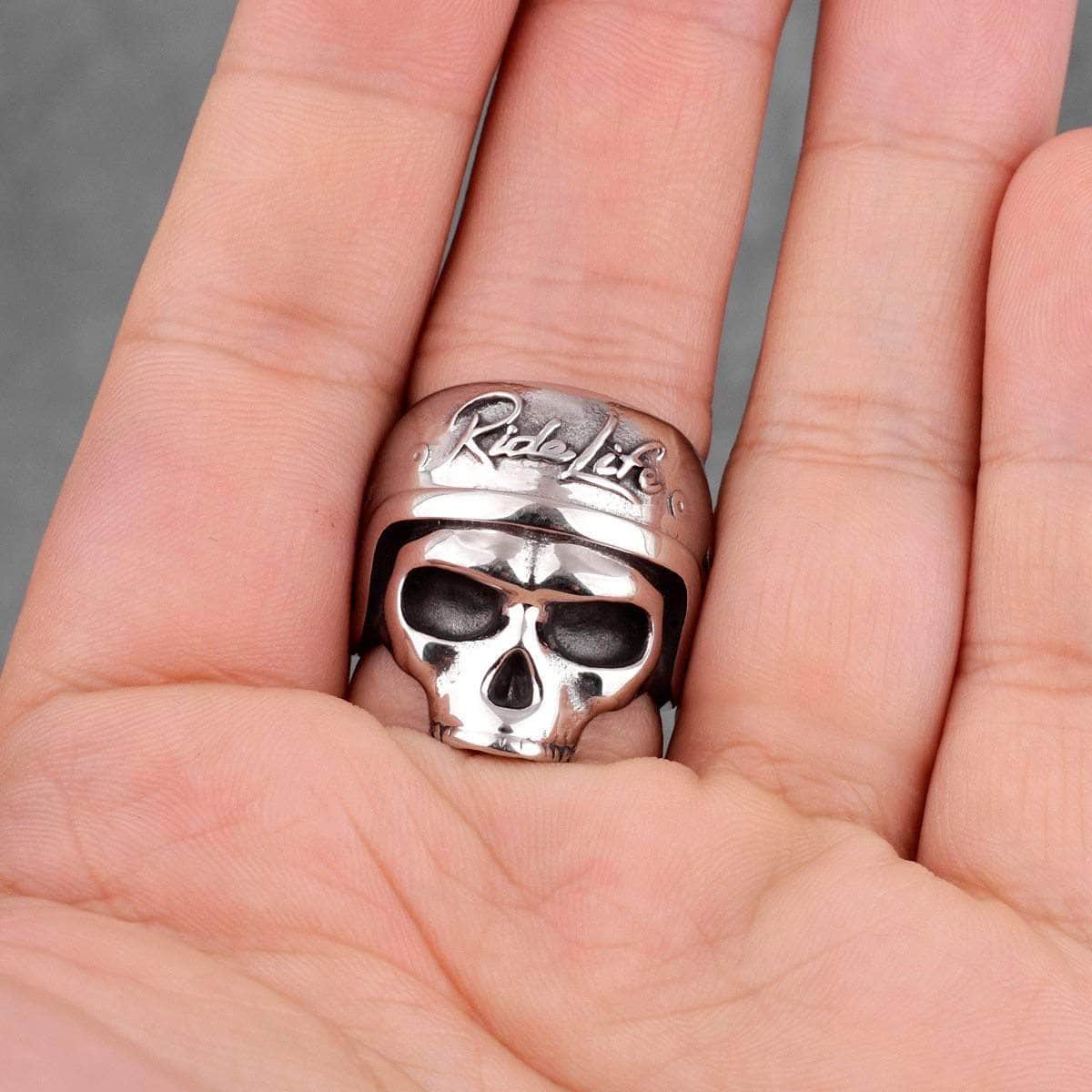 Bague Biker - Casque Ride Life - Mr. Biker