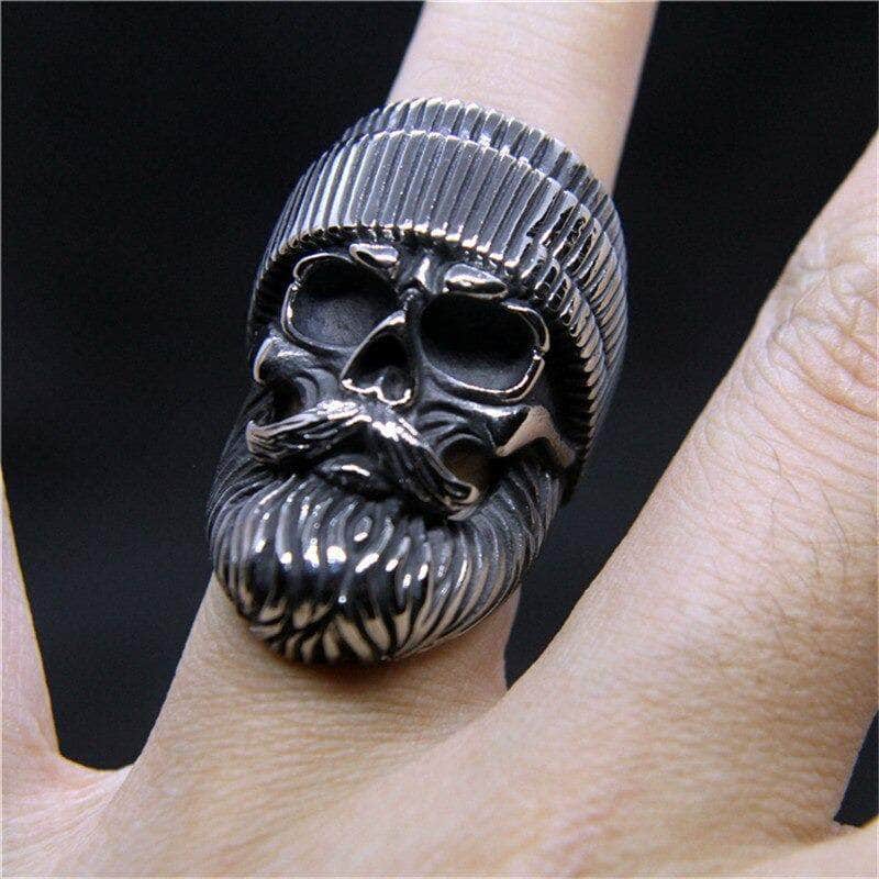 Bague Tête de Mort Barbu