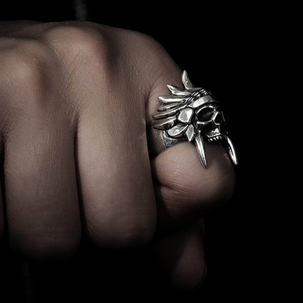 Bague Tête de Mort Indien