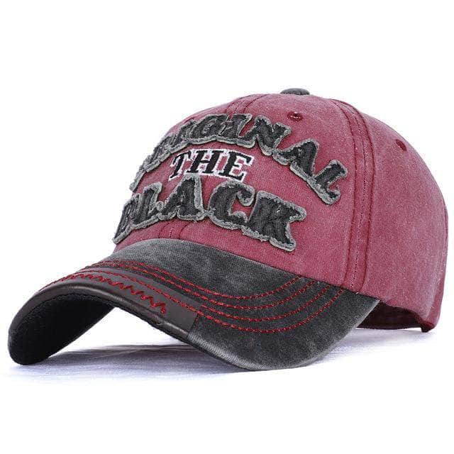 Casquette de Rider Noir et Rouge bordeaux