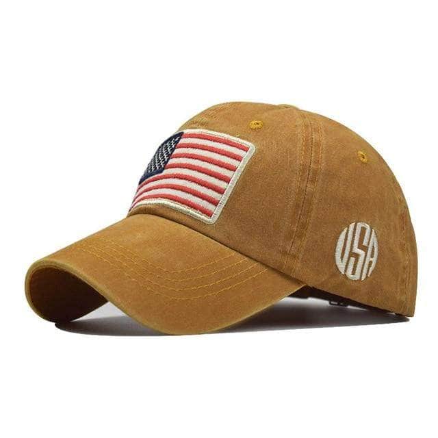 Casquette Trucker USA Jaune