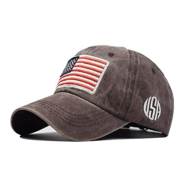 Casquette Trucker USA Marron