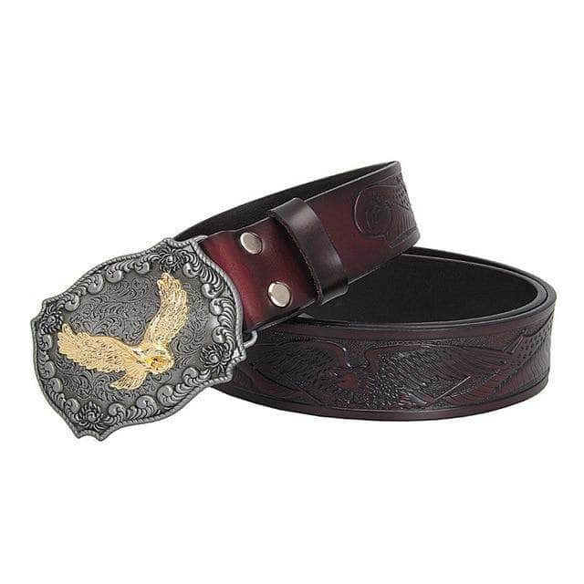 Ceinture Aigle Cuir Marron / 95cm