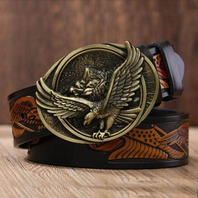 Ceinture Biker Homme | Mr.Biker Boucle en bronze 1 / 100 cm
