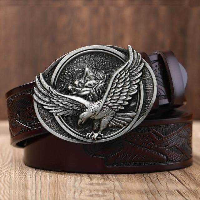 Ceinture Biker Homme | Mr.Biker Boucle en bronze 5 / 100 cm