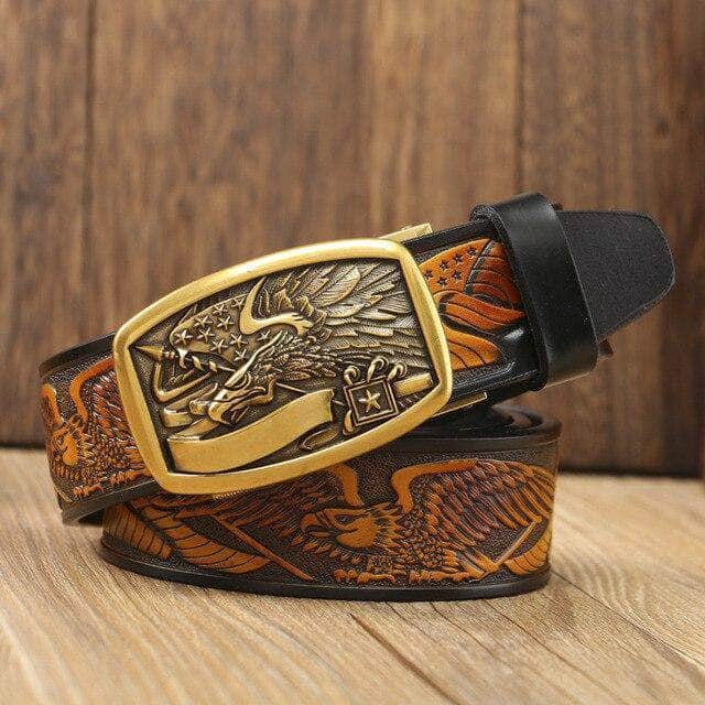 Golden buckle Black / 110cm