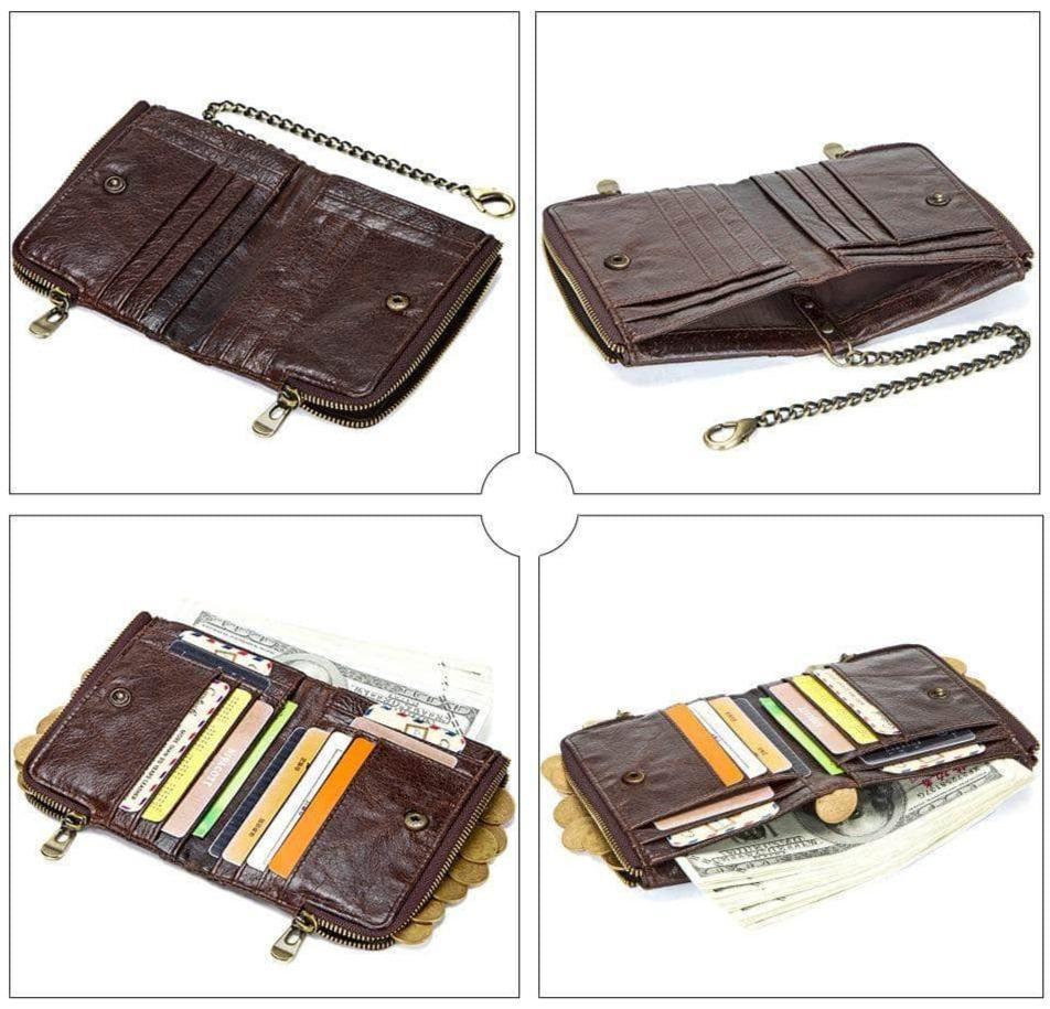 Portefeuille Cuir avec Chaine