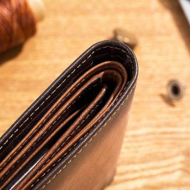 Portefeuille Cuir Rouge