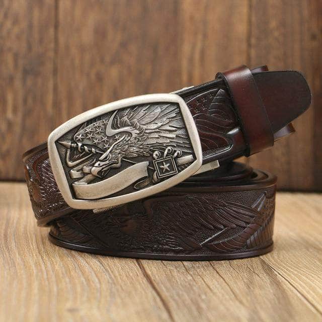 Silver buckle Coffee / 120CM
