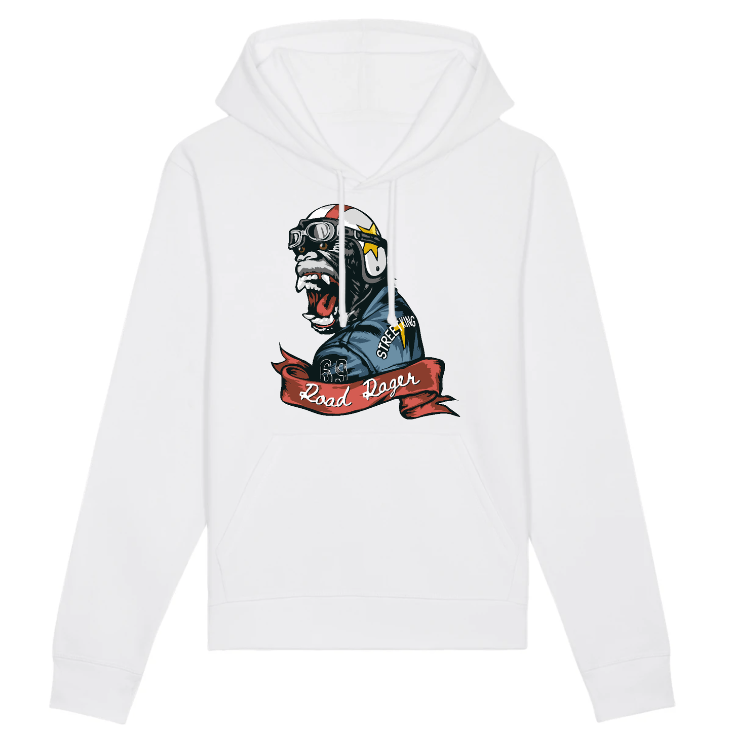 Sweat Femme Racer Moto XS / Blanc