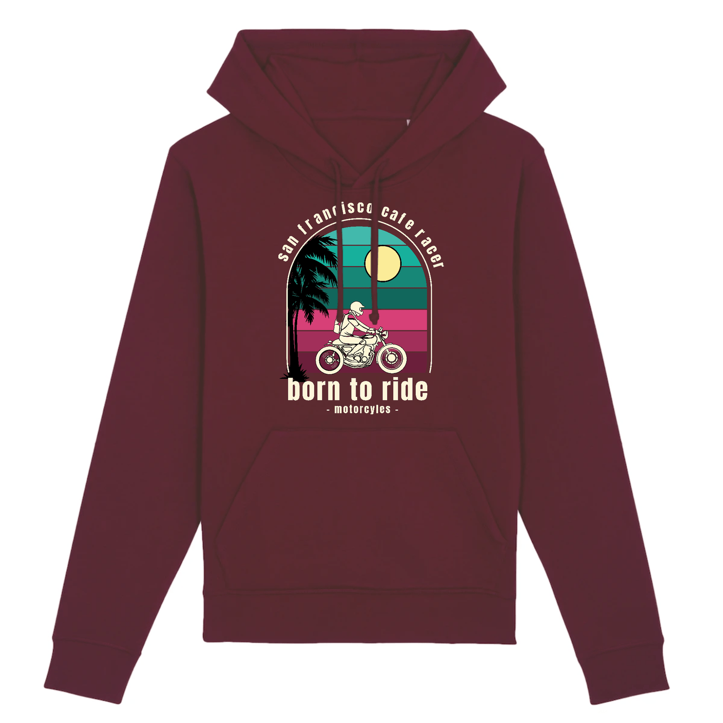 Sweat Motarde Born To Ride XS / Bordeaux