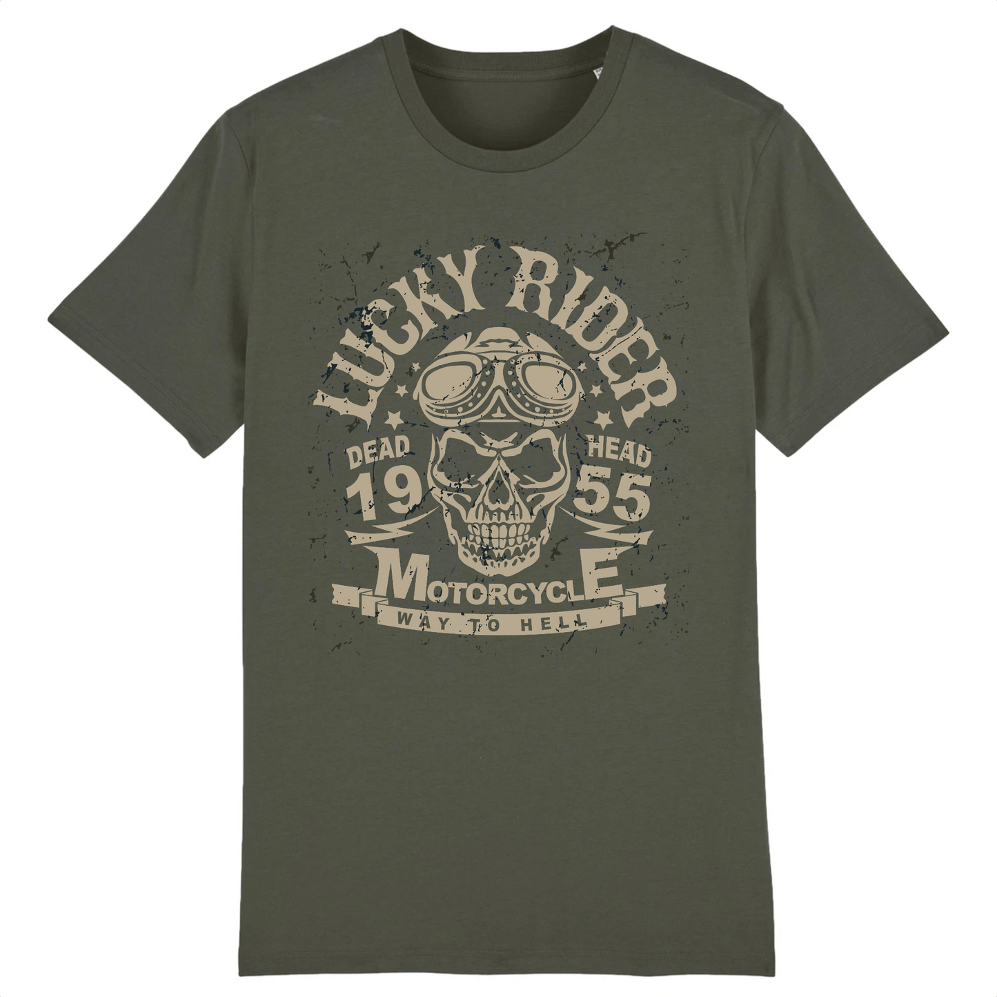T shirt Biker Homme | Mr.Biker XS / Kaki