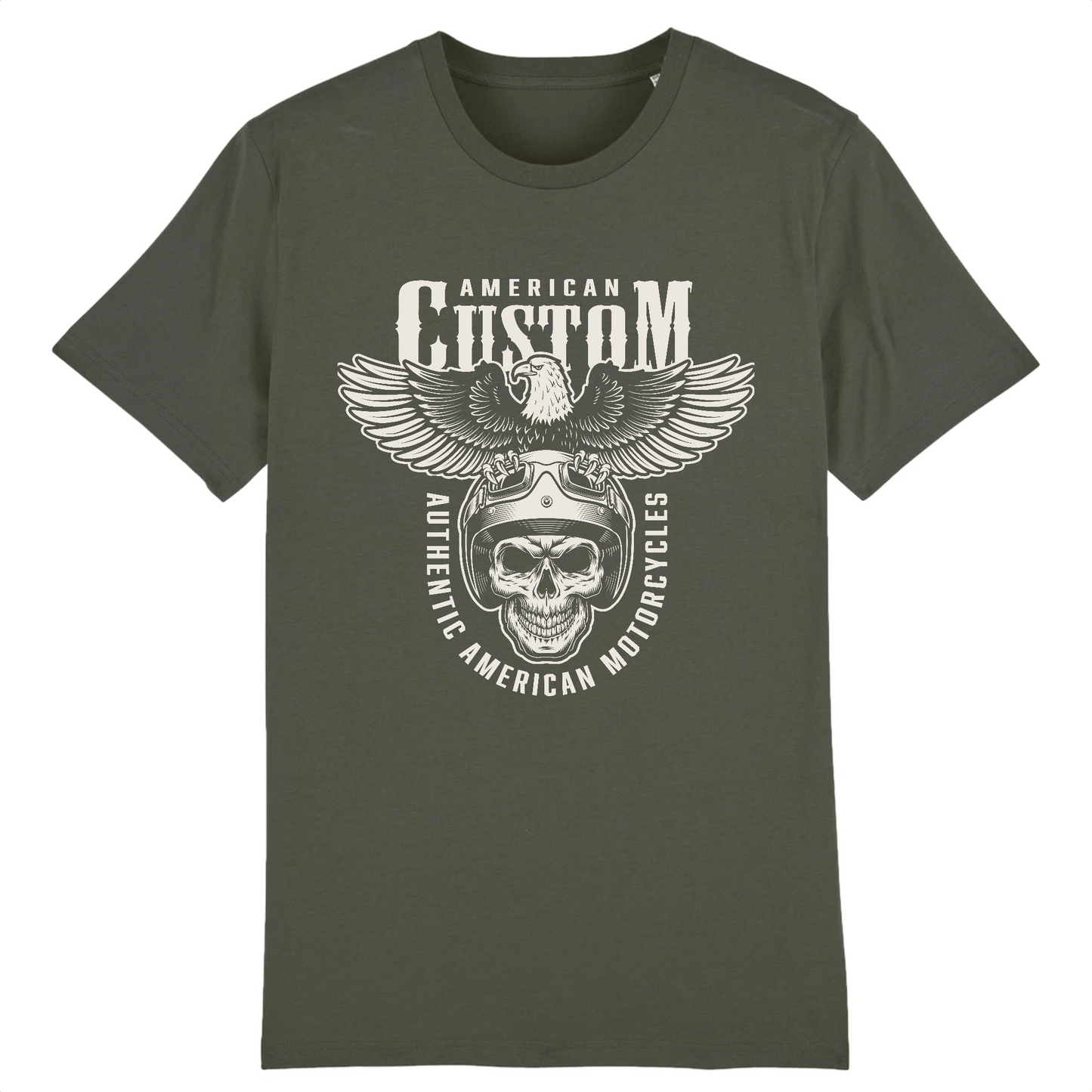 T-shirt Biker Skull | Mr.Biker XS / Kaki