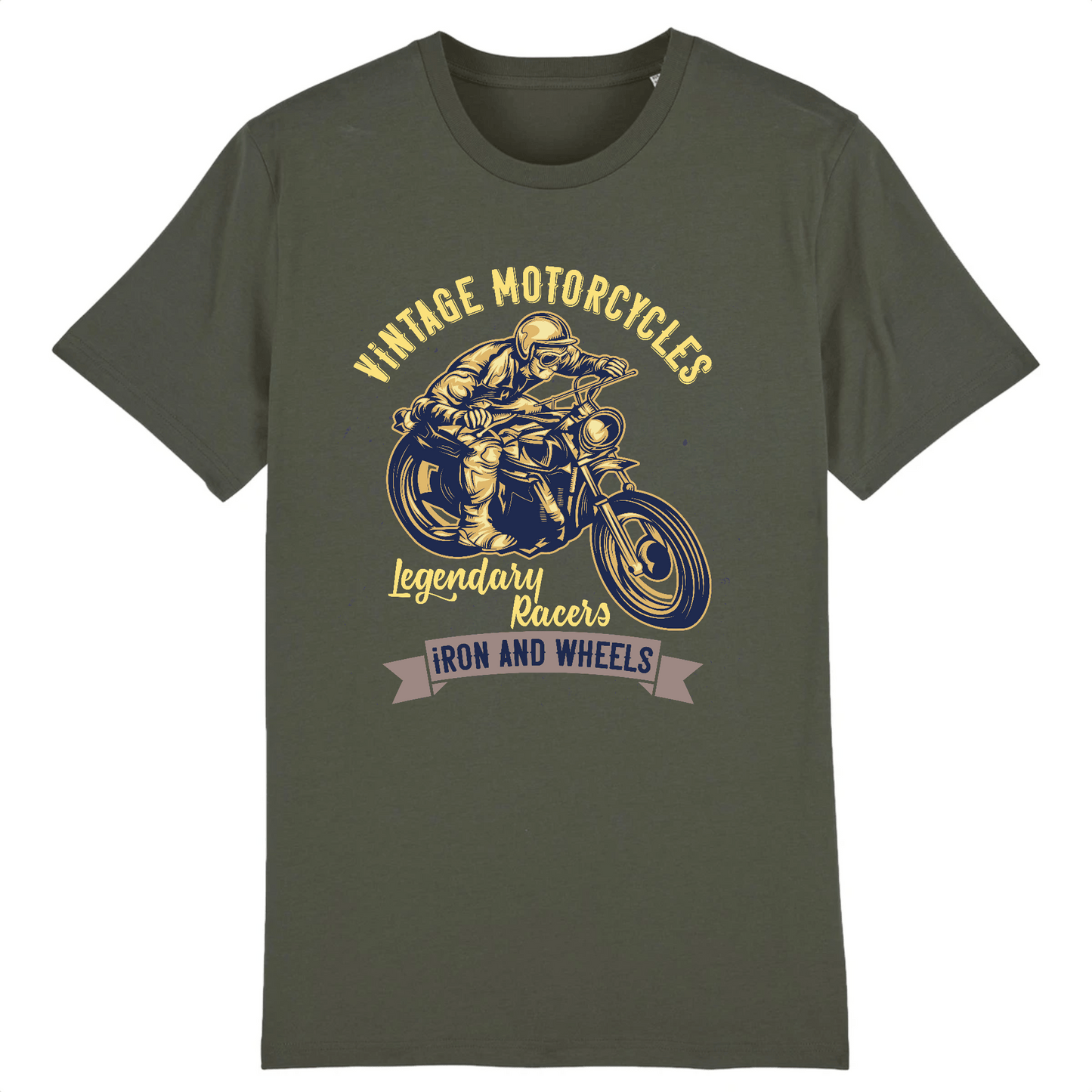 T-shirt Biker Vinatge | Mr.Biker XS / Kaki