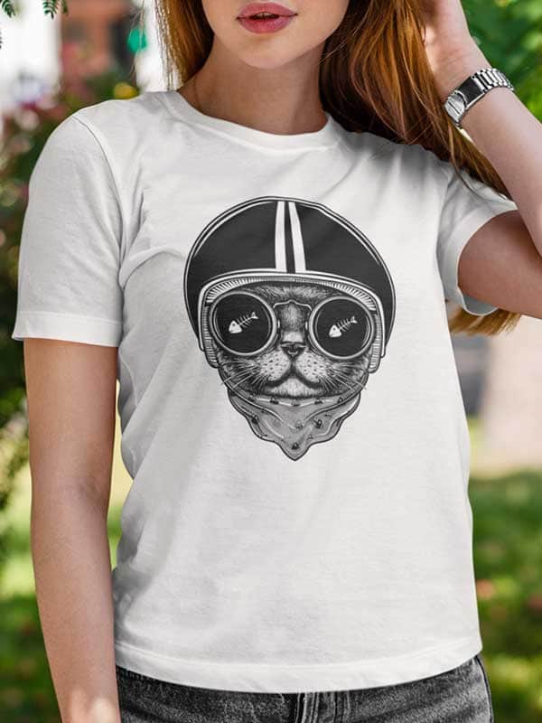 T-shirt Chat femme