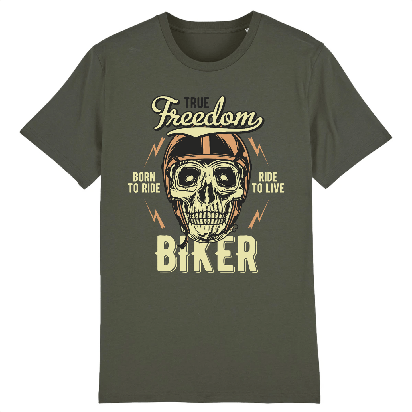 T-shirt Homme Motard XS / Kaki