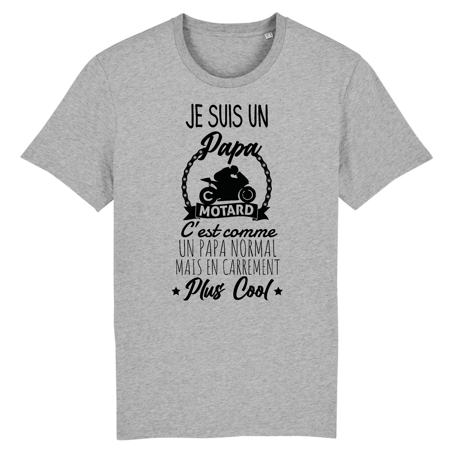 T-shirt Papa Motard XS / Gris