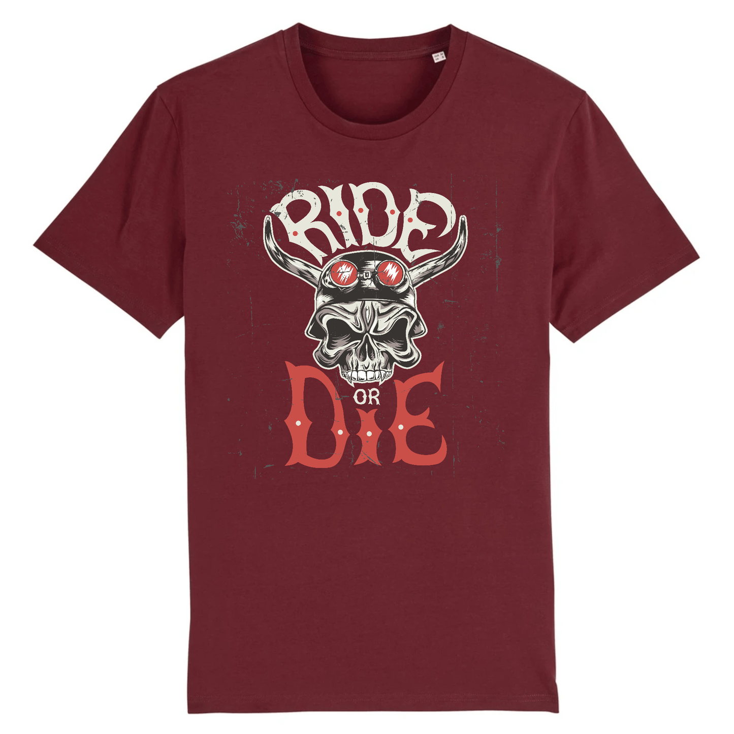 T-shirt Ride or Die | Mr.Biker XS / Bordeaux