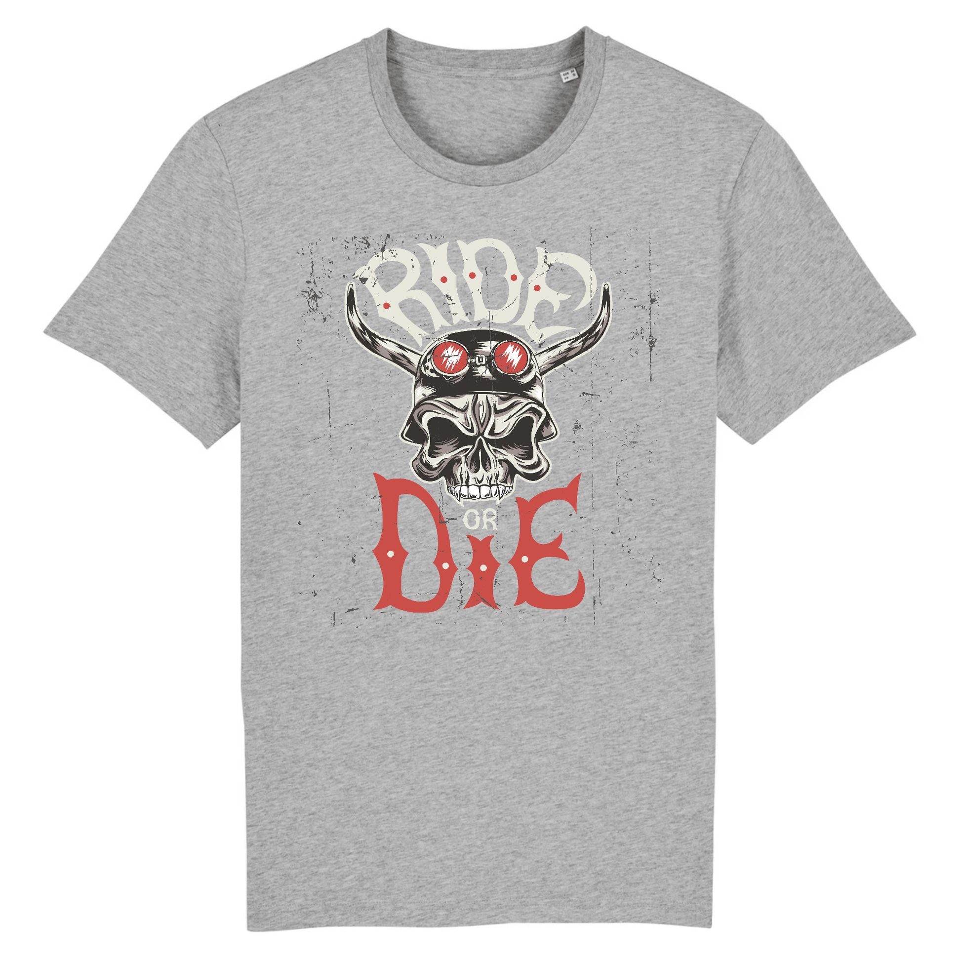 T-shirt Ride or Die | Mr.Biker XS / Gris