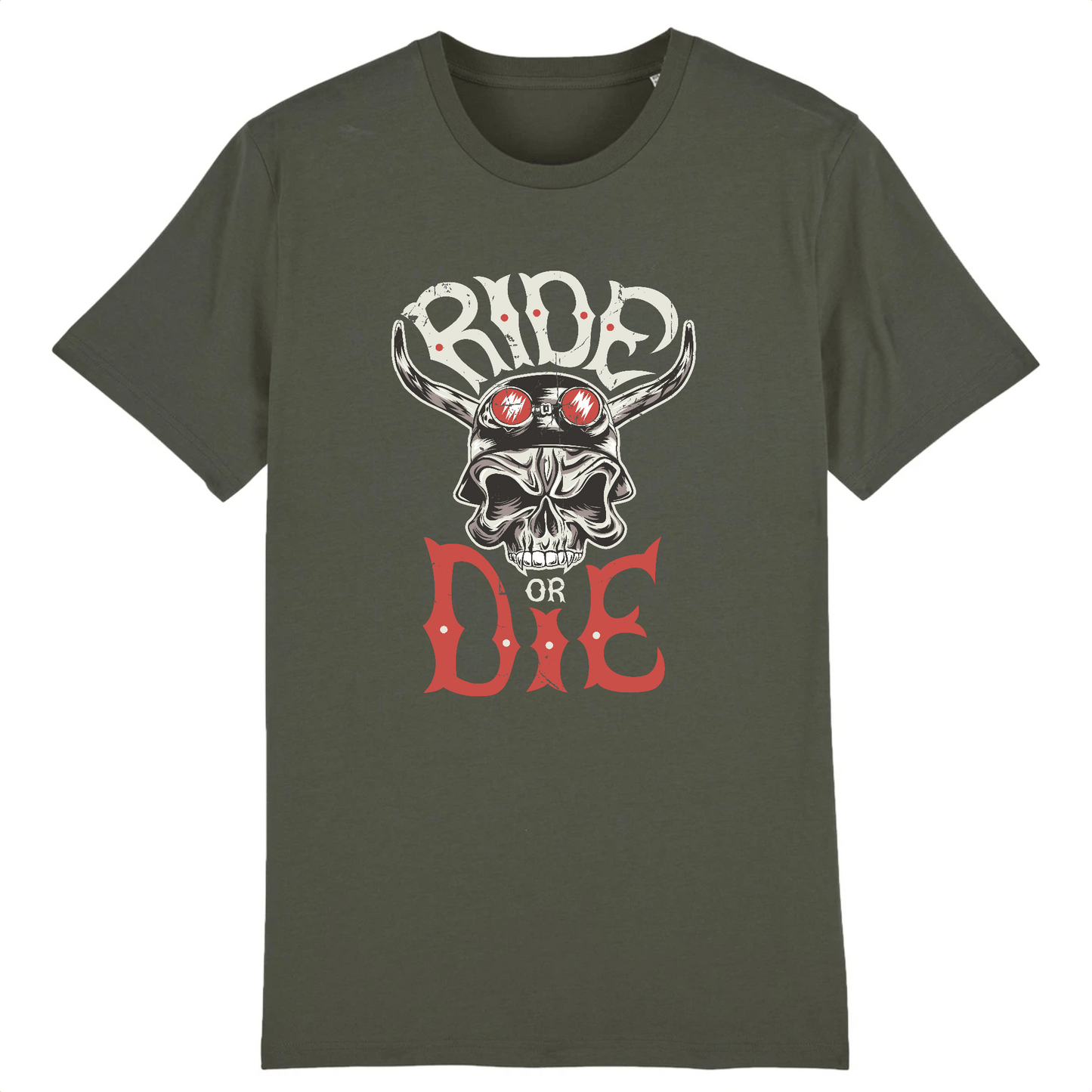T-shirt Ride or Die | Mr.Biker XS / Kaki