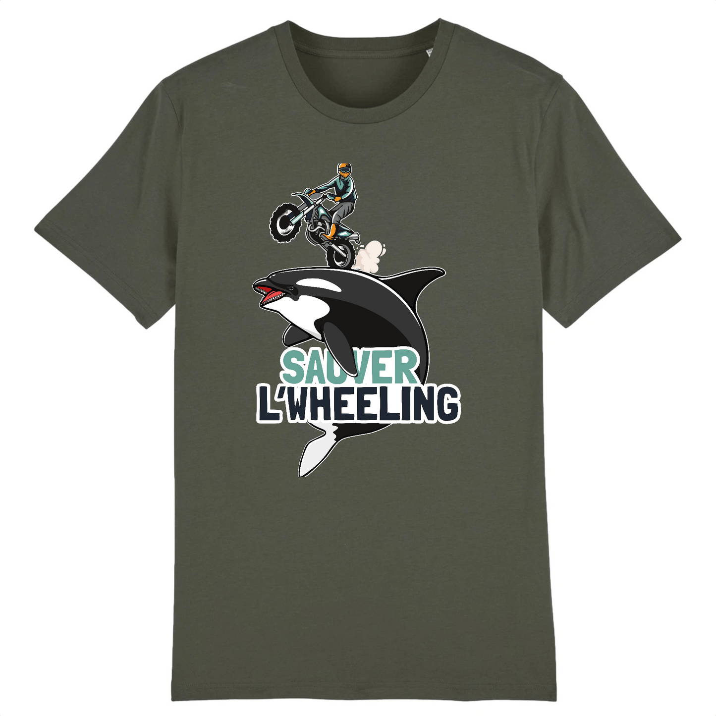 T-shirt Sauver l'Wheeling XS / Kaki