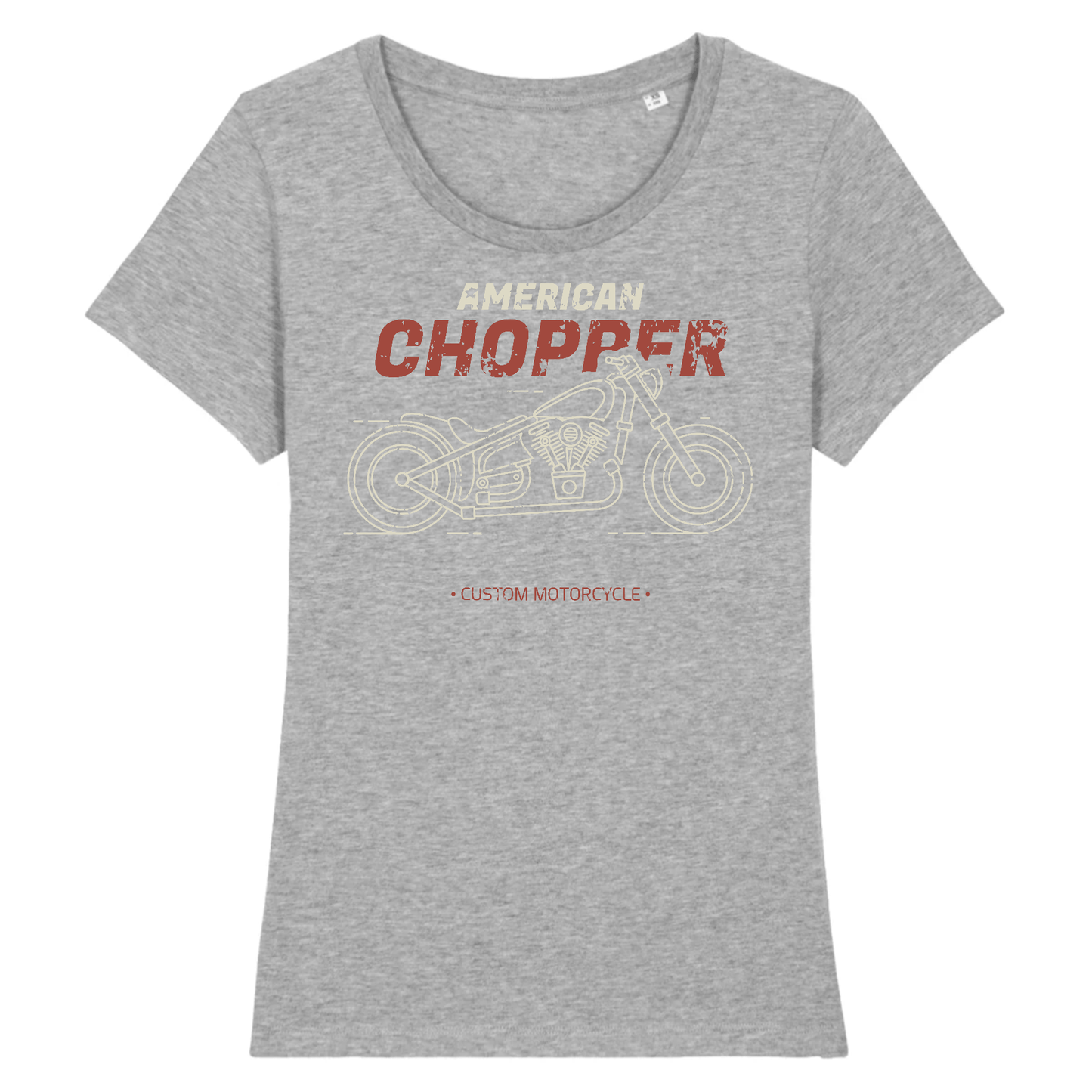 Tee shirt Femme Chopper | Mr.Biker XS / Gris