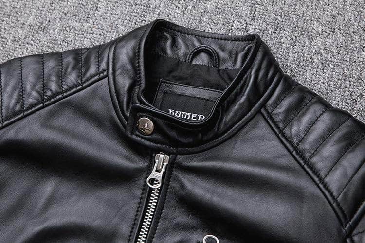 Veste Cuir Noir Homme Vintage