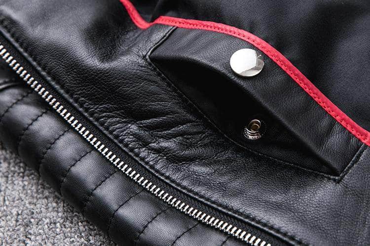 Veste Cuir Noir Homme Vintage