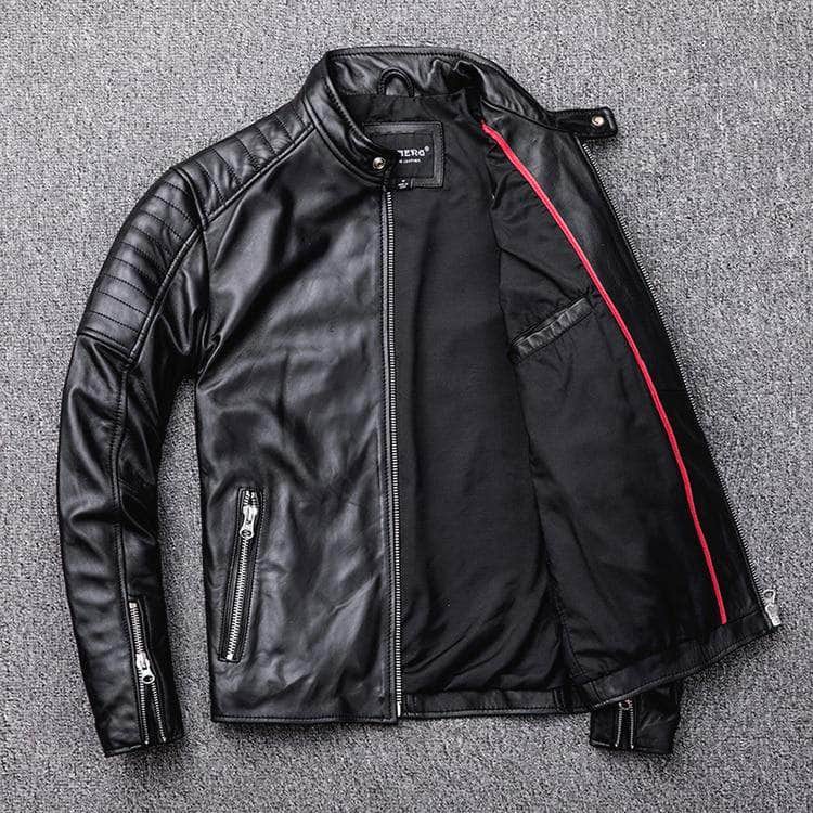 Veste Cuir Noir Homme Vintage