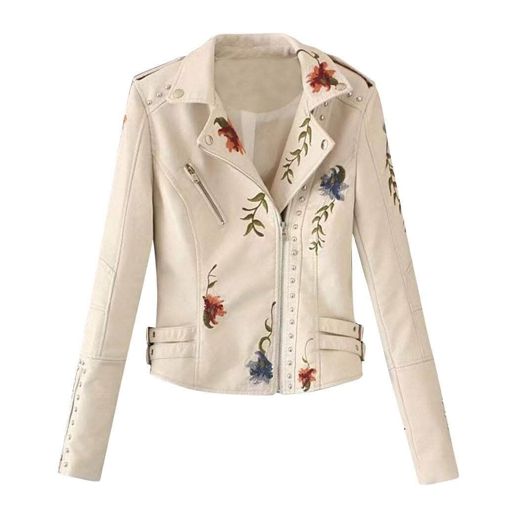 Veste en Cuir Fleur
