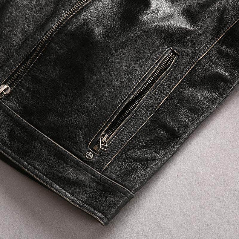 Veste en Cuir Motard