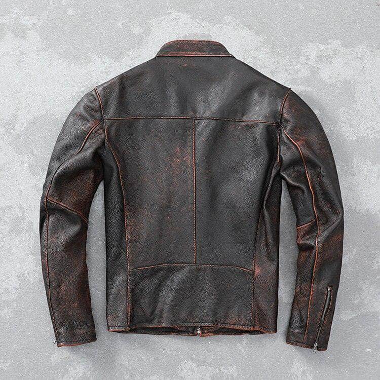 Veste en cuir vintage homme