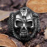 Bague Biker <br> Serpent Biker (Argent)