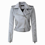 Veste Motarde <br>Suédine Biker Noir