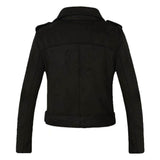 Veste Motarde <br>Suédine Biker Noir