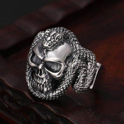 Bague Biker - Serpent Biker (Argent) - Mr. Biker