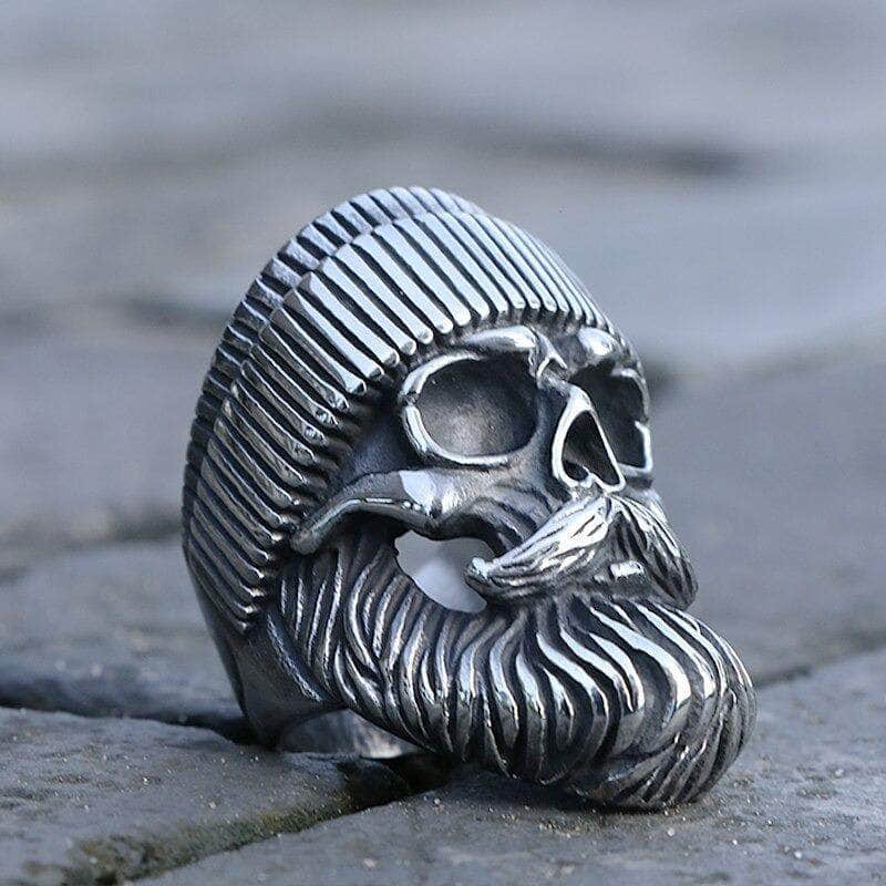 Bague Tête de Mort Barbu