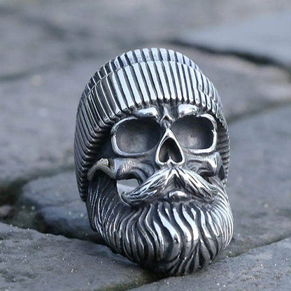 Bague Tête de Mort Barbu