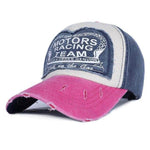 Casquette Motor Racing Team Rose et Bleu