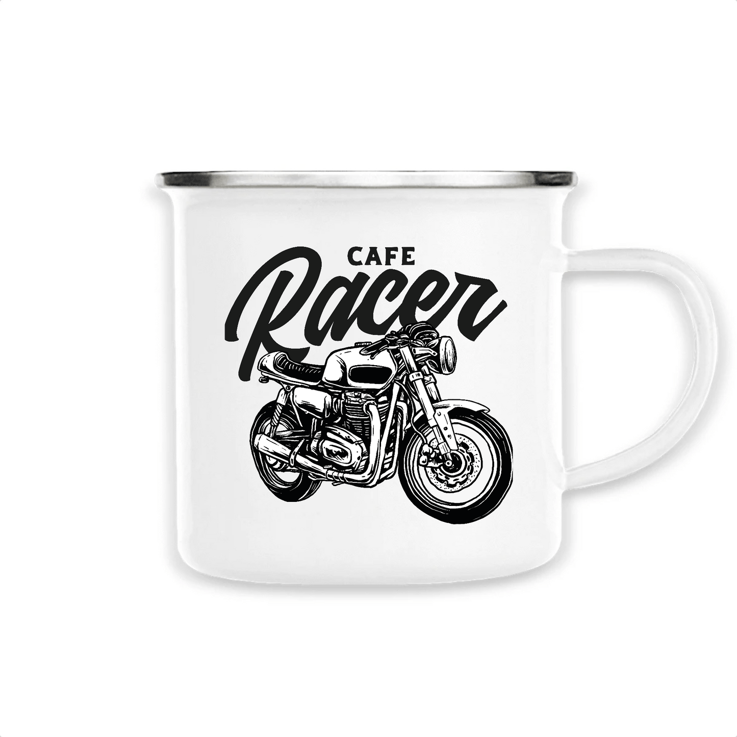 Mug Cafe Racer Unique / Blanc