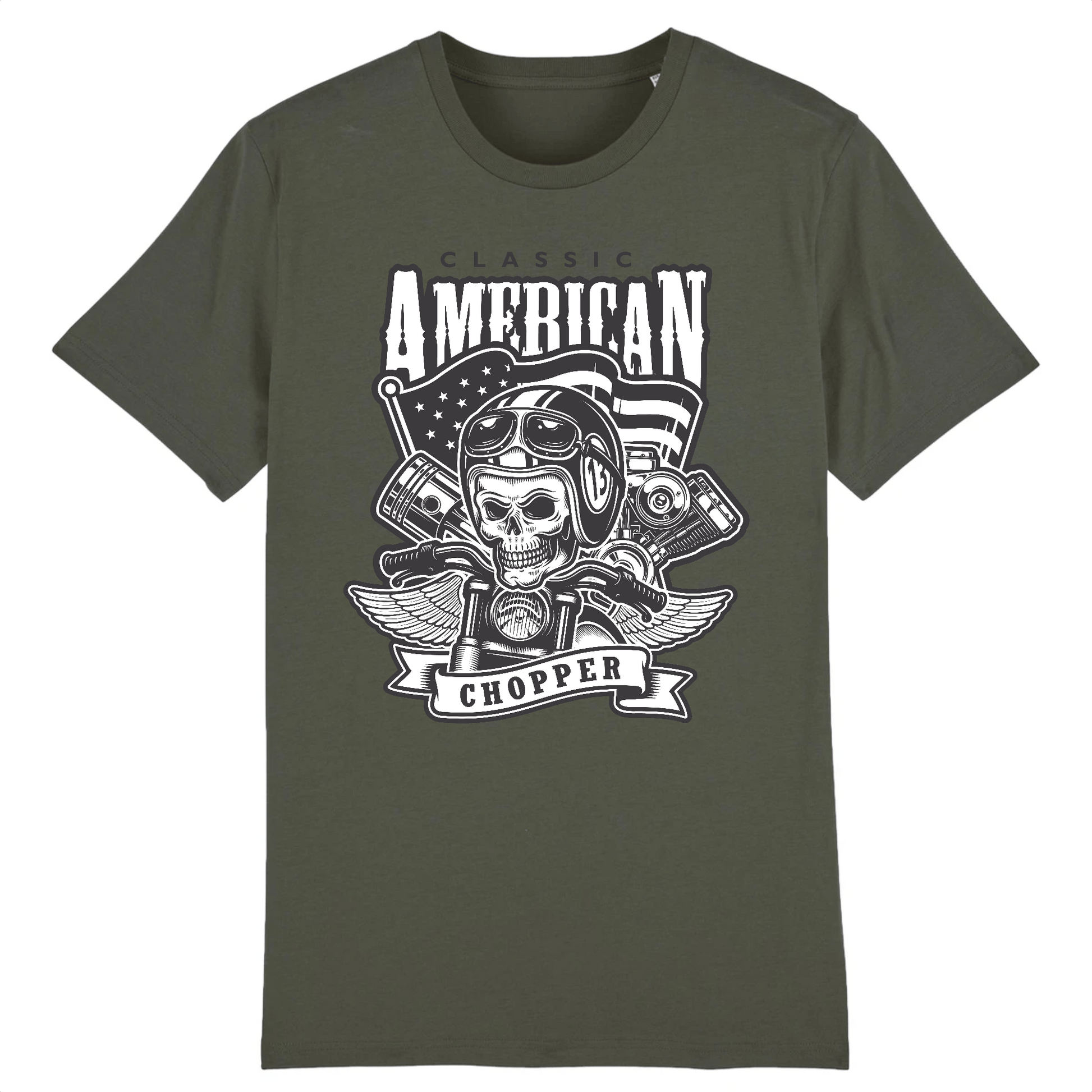 T-shirt American Chopper | Mr.Biker XS / Kaki