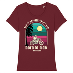 T-shirt Motarde Born To Ride | Mr.Biker XS / Bordeaux